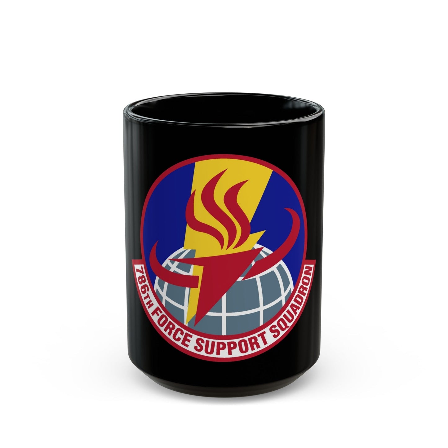 786th Force Support Squadron (U.S. Air Force) Black Coffee Mug-15oz-The Sticker Space