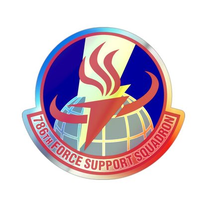 786th Force Support Squadron (U.S. Air Force) Holographic STICKER Die-Cut Vinyl Decal-2 Inch-The Sticker Space