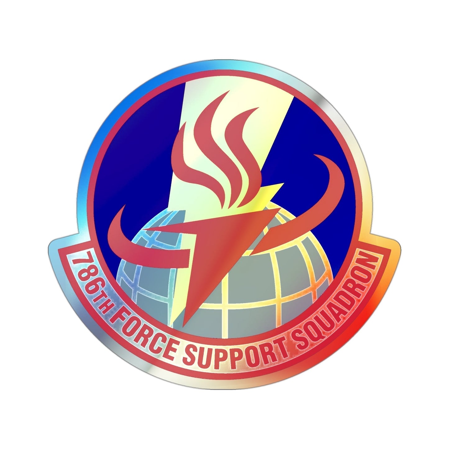 786th Force Support Squadron (U.S. Air Force) Holographic STICKER Die-Cut Vinyl Decal-3 Inch-The Sticker Space