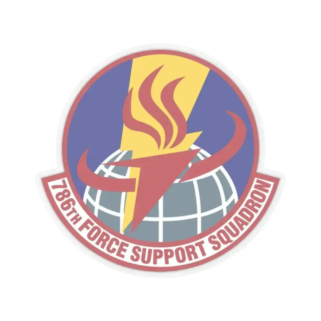 786th Force Support Squadron (U.S. Air Force) STICKER Vinyl Kiss-Cut Decal 2 Inch Transparent - The Sticker Space