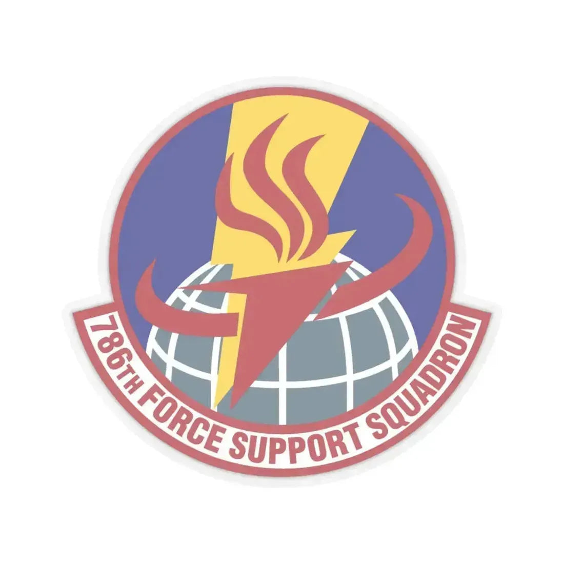 786th Force Support Squadron (U.S. Air Force) STICKER Vinyl Kiss-Cut Decal 4 Inch Transparent - The Sticker Space