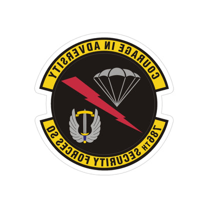 786th Security Forces Squadron (U.S. Air Force) REVERSE PRINT Transparent STICKER-3" × 3"-The Sticker Space