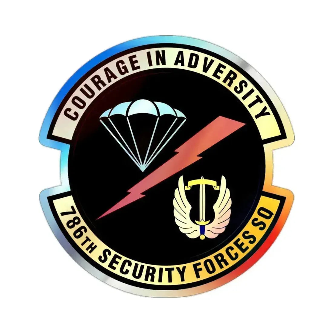 786th Security Forces Squadron (U.S. Air Force) Holographic STICKER Die-Cut Vinyl Decal 2 Inch Holographic - The Sticker Space