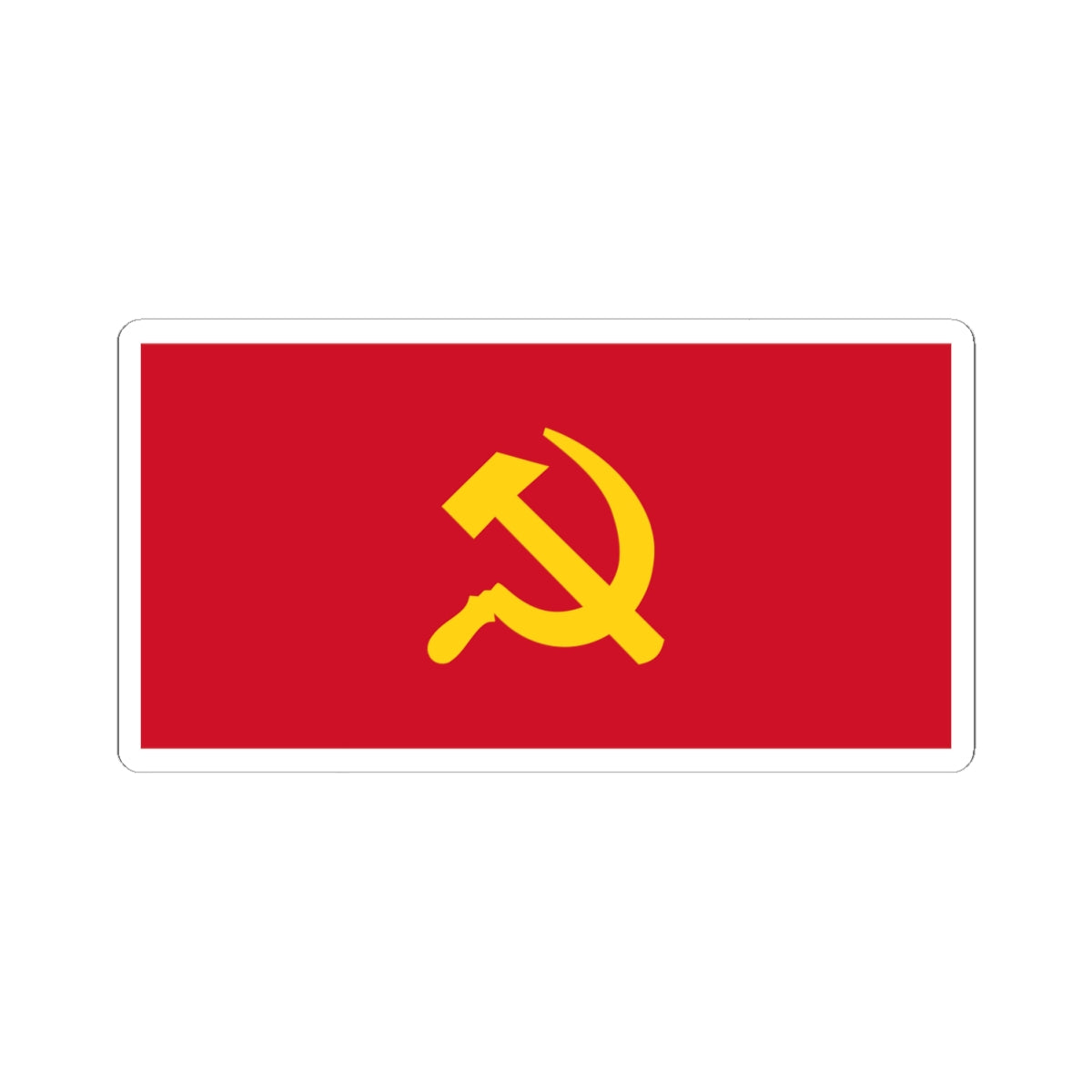 Flag of the Communist Party of the Philippines (Philippines) STICKER Vinyl Kiss-Cut Decal