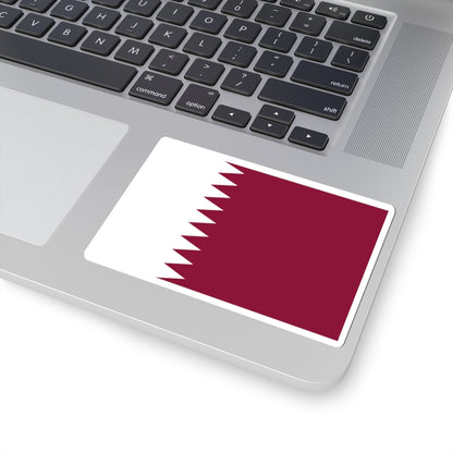 Flag of Qatar 3-2 (Qatar) STICKER Vinyl Kiss-Cut Decal