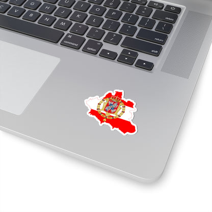 Flag-map of the PolishLithuanian Commonwealth (Poland) STICKER Vinyl Kiss-Cut Decal