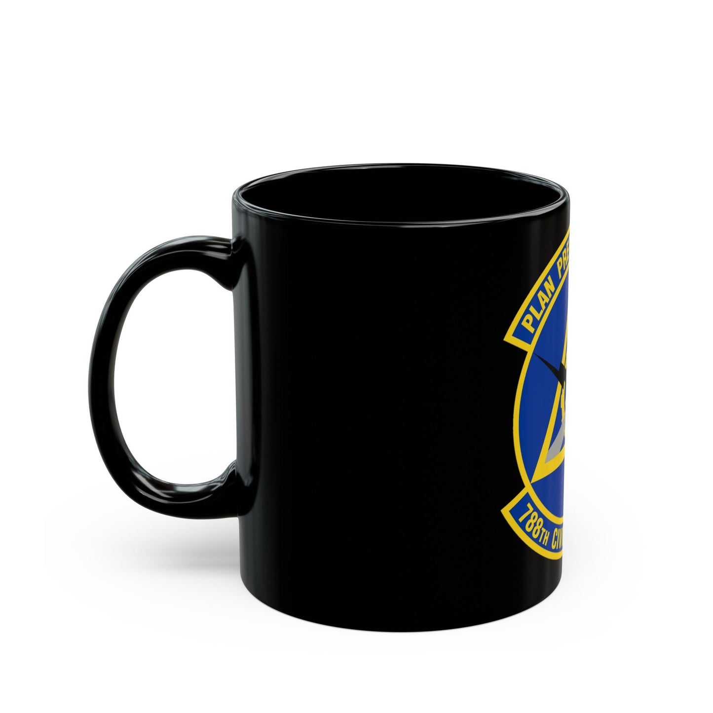 788 Civil Engineer Squadron AFMC (U.S. Air Force) Black Coffee Mug-The Sticker Space