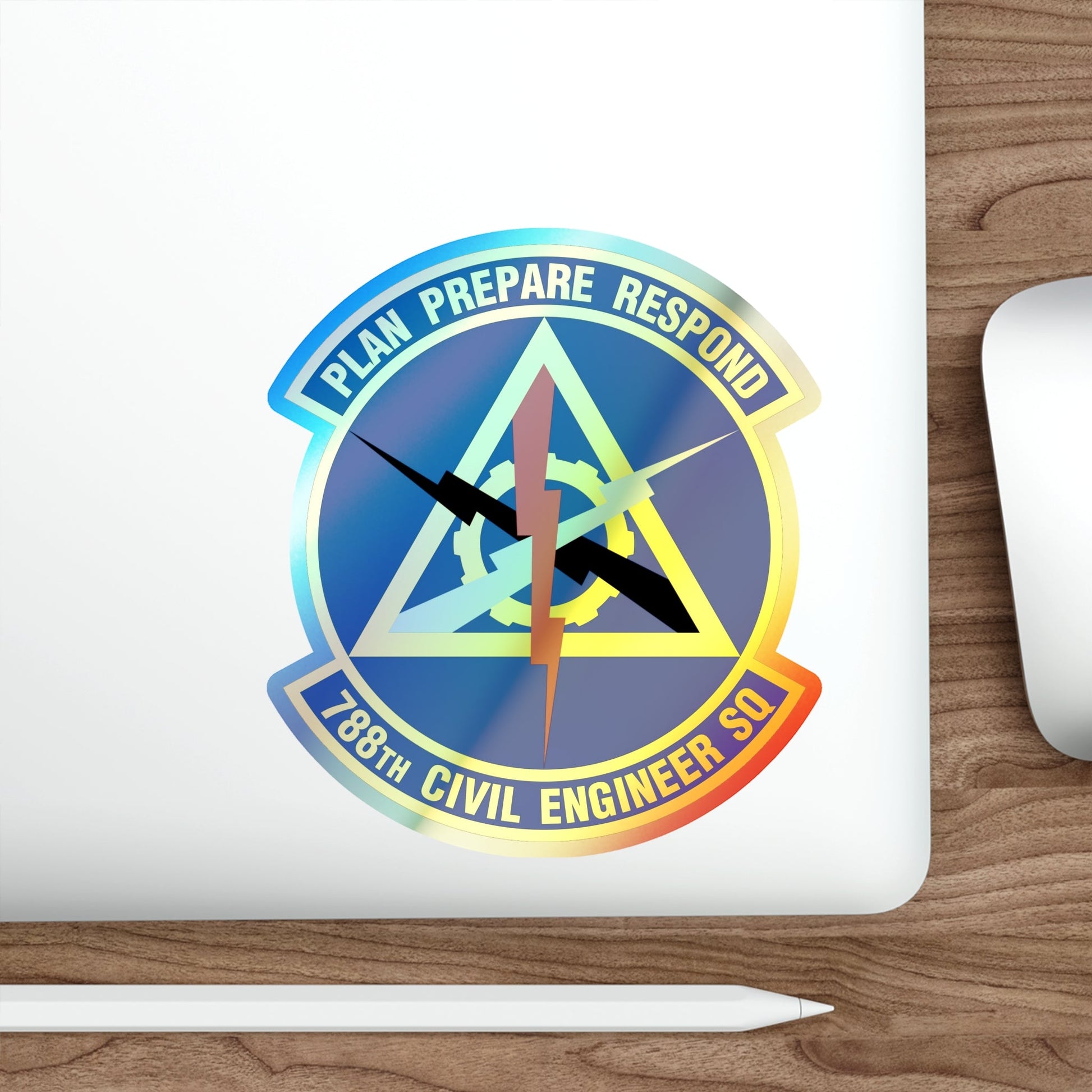 788 Civil Engineer Squadron AFMC (U.S. Air Force) Holographic STICKER Die-Cut Vinyl Decal-The Sticker Space