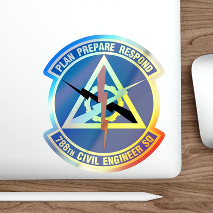 788 Civil Engineer Squadron AFMC (U.S. Air Force) Holographic STICKER Die-Cut Vinyl Decal-The Sticker Space