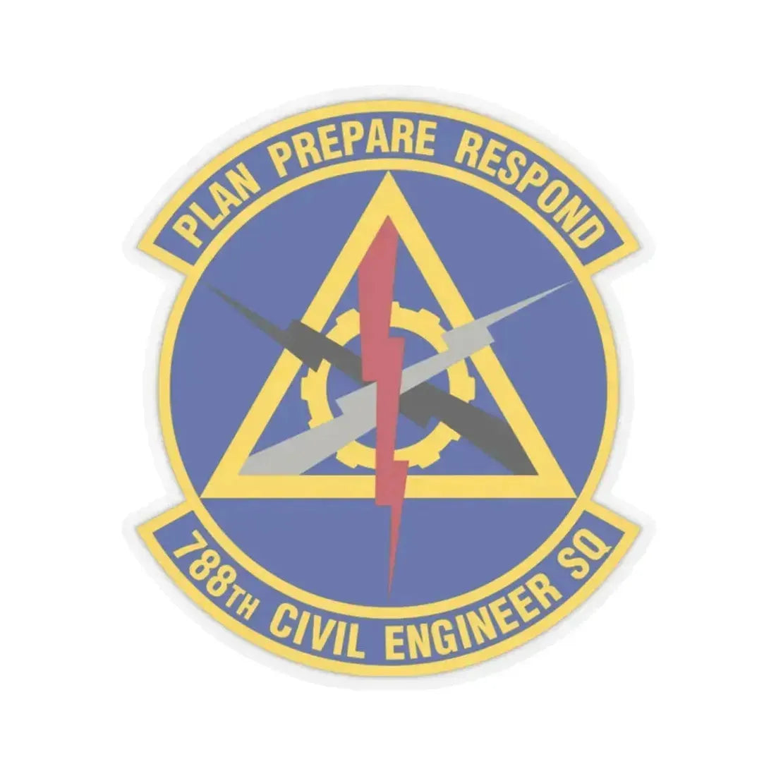 788 Civil Engineer Squadron AFMC (U.S. Air Force) STICKER Vinyl Kiss-Cut Decal 2 Inch Transparent - The Sticker Space