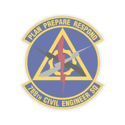 788 Civil Engineer Squadron AFMC (U.S. Air Force) STICKER Vinyl Kiss-Cut Decal 2 Inch Transparent - The Sticker Space