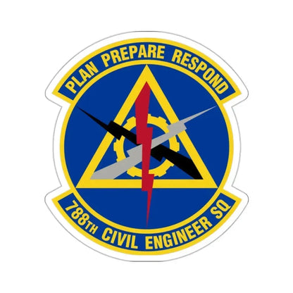 788 Civil Engineer Squadron AFMC (U.S. Air Force) STICKER Vinyl Kiss-Cut Decal 2 Inch White - The Sticker Space