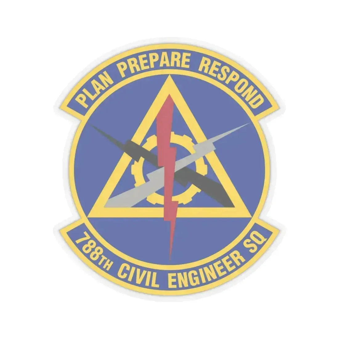 788 Civil Engineer Squadron AFMC (U.S. Air Force) STICKER Vinyl Kiss-Cut Decal 6 Inch Transparent - The Sticker Space