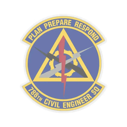 788 Civil Engineer Squadron AFMC (U.S. Air Force) STICKER Vinyl Kiss-Cut Decal 6 Inch Transparent - The Sticker Space