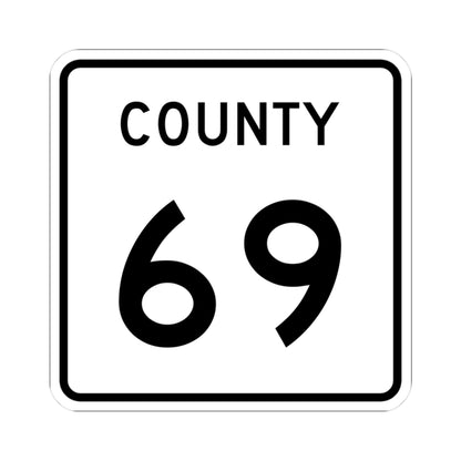 County 69 square (Minnesota) (Road Sign) STICKER Vinyl Kiss-Cut Decal