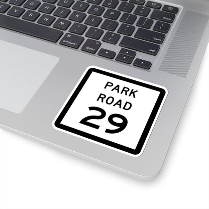 Texas Park Road 29 (Texas) (Road Sign) STICKER Vinyl Kiss-Cut Decal