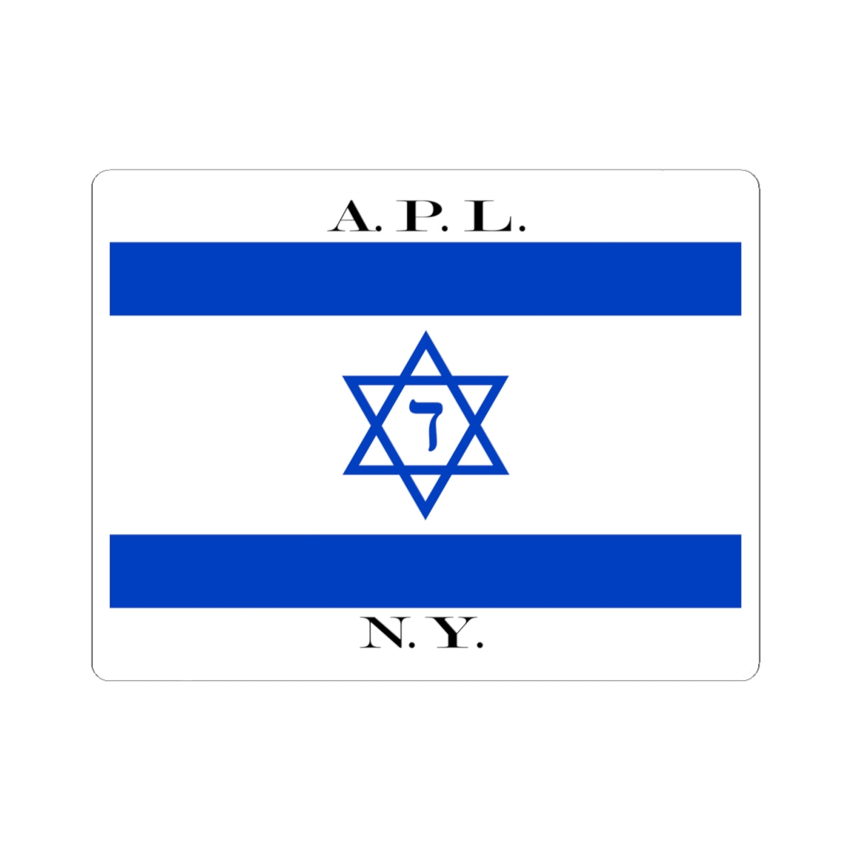 American Palestine Line house flag (Israel) STICKER Vinyl Kiss-Cut Decal