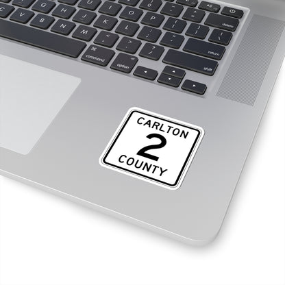 Carlton County 2 MN (Minnesota) (Road Sign) STICKER Vinyl Kiss-Cut Decal