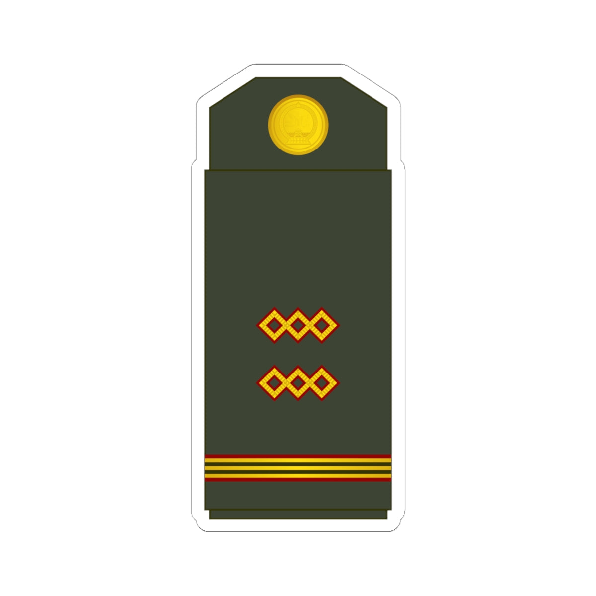 06 Mongolian Army 2SG (Mongolia) (Military Rank) STICKER Vinyl Kiss-Cut Decal