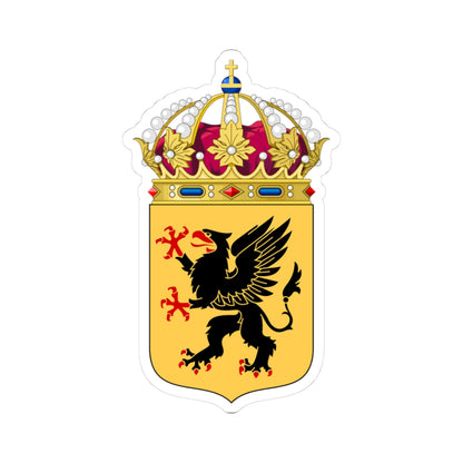 Södermanlands vapen crown (Sweden) (Coat of Arms) STICKER Vinyl Kiss-Cut Decal