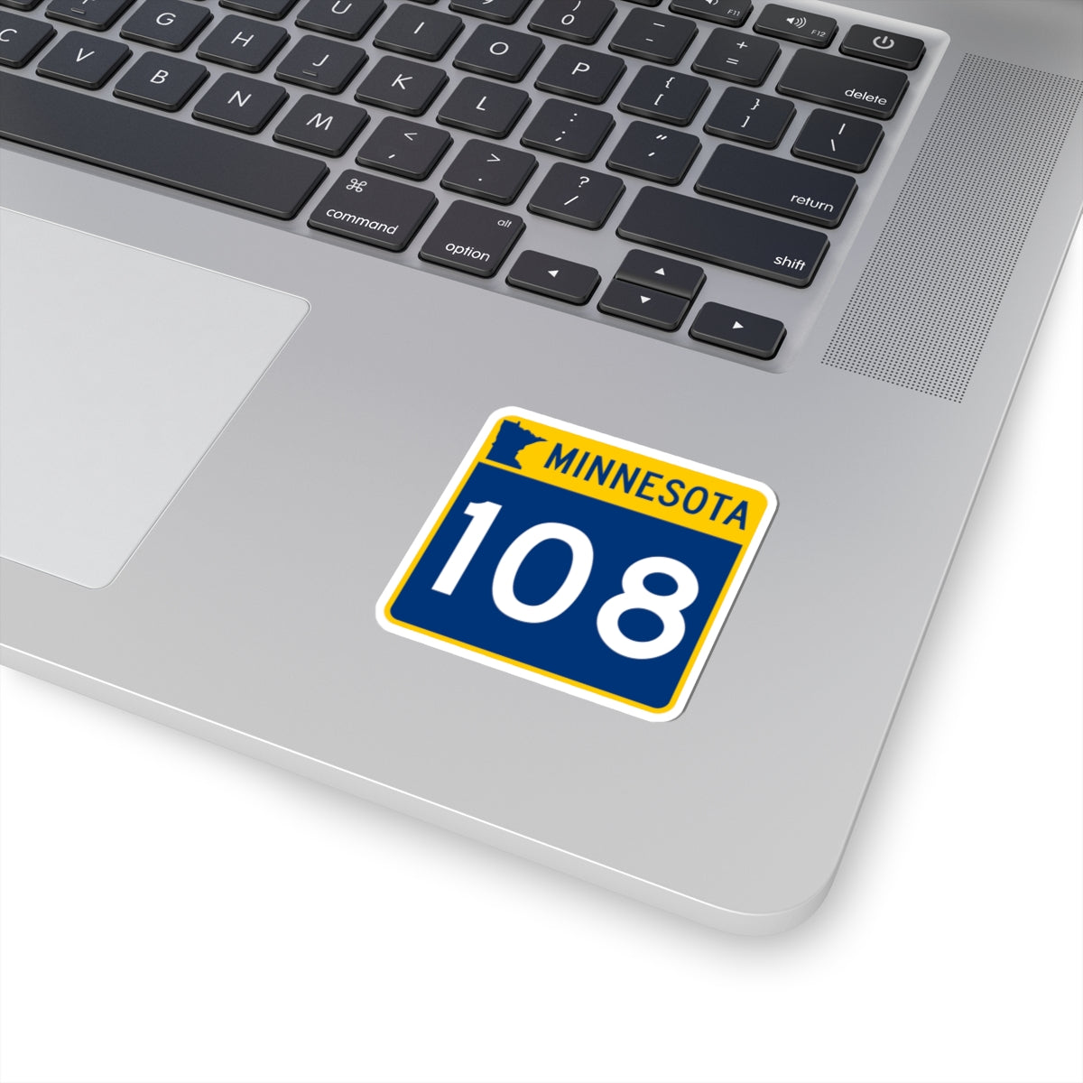 MN-108 (Minnesota) (Road Sign) STICKER Vinyl Kiss-Cut Decal