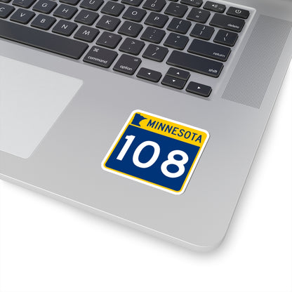 MN-108 (Minnesota) (Road Sign) STICKER Vinyl Kiss-Cut Decal