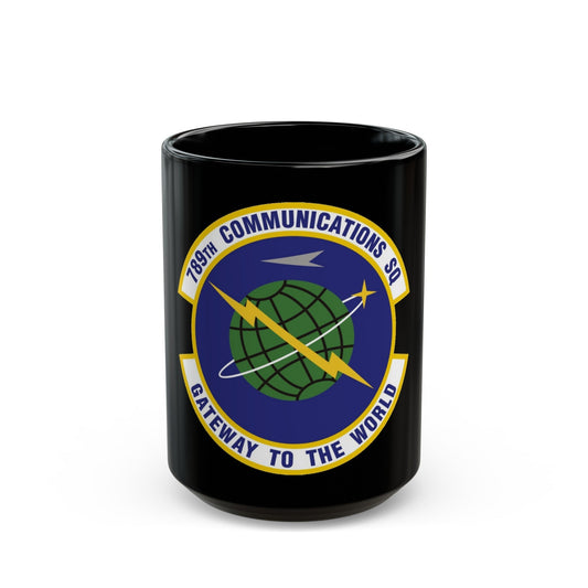 789th Communications Squadron (U.S. Air Force) Black Coffee Mug-15oz-The Sticker Space