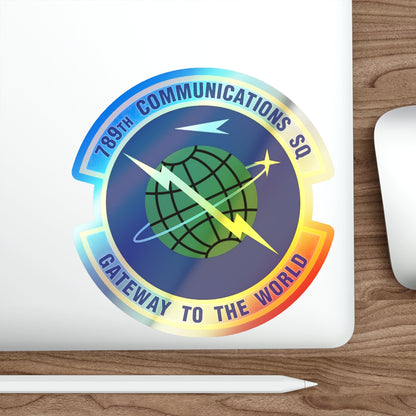789th Communications Squadron (U.S. Air Force) Holographic STICKER Die-Cut Vinyl Decal-The Sticker Space