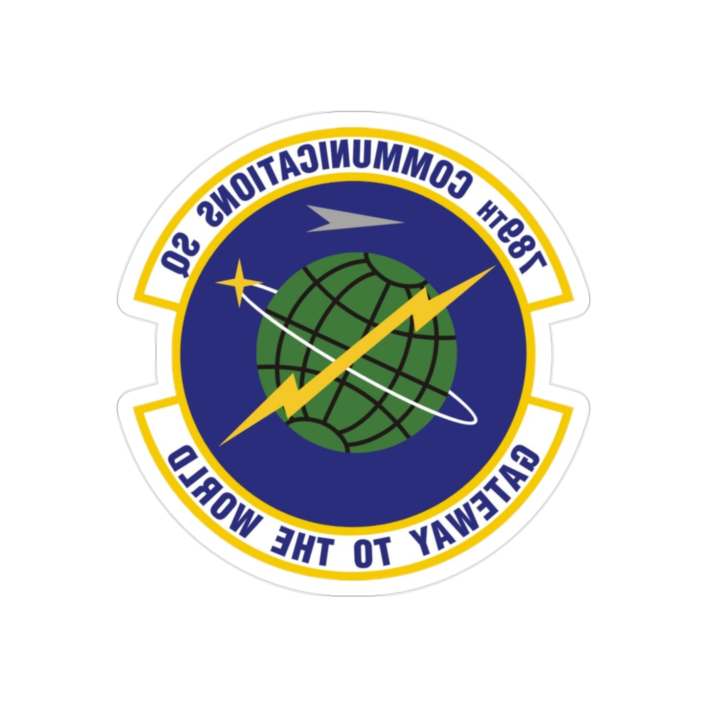 789th Communications Squadron (U.S. Air Force) REVERSE PRINT Transparent STICKER-2 Inch-The Sticker Space