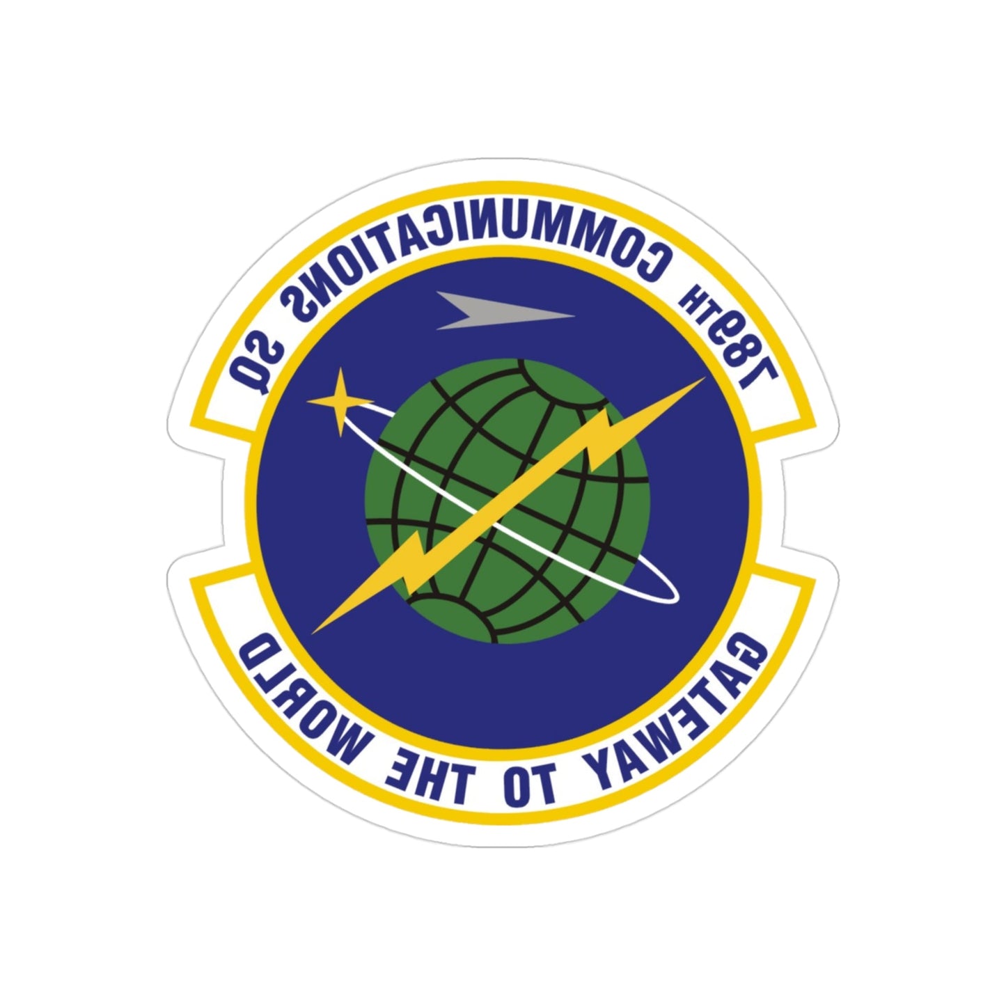 789th Communications Squadron (U.S. Air Force) REVERSE PRINT Transparent STICKER-3 Inch-The Sticker Space