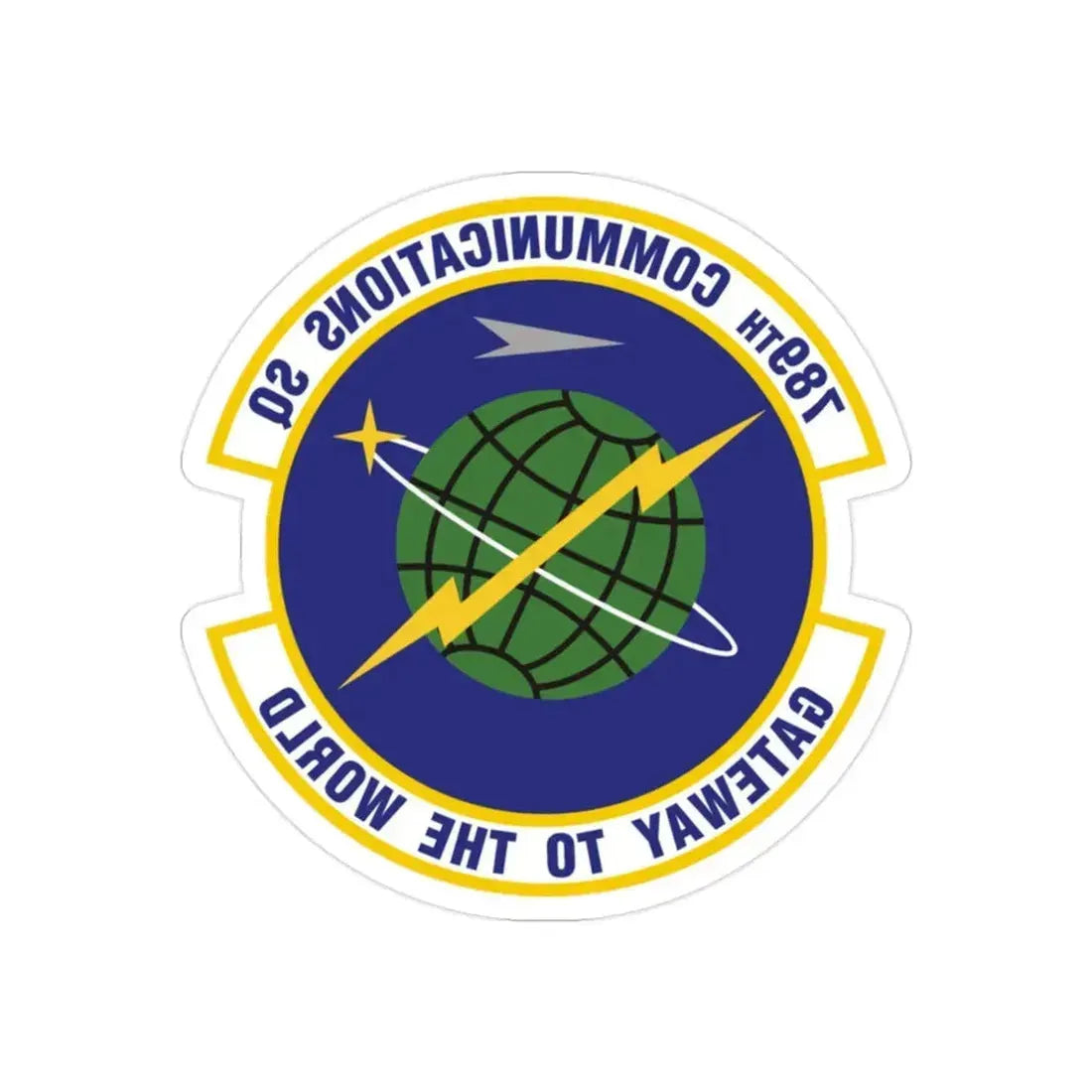 789th Communications Squadron (U.S. Air Force) REVERSE PRINT Transparent Die-Cut STICKER - The Sticker Space