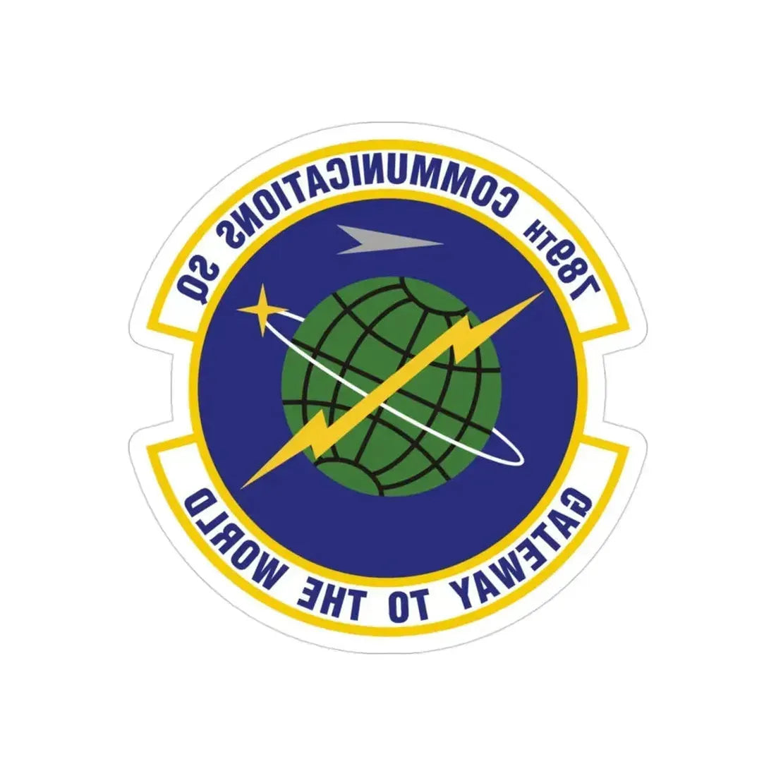 789th Communications Squadron (U.S. Air Force) REVERSE PRINT Transparent Die-Cut STICKER - The Sticker Space