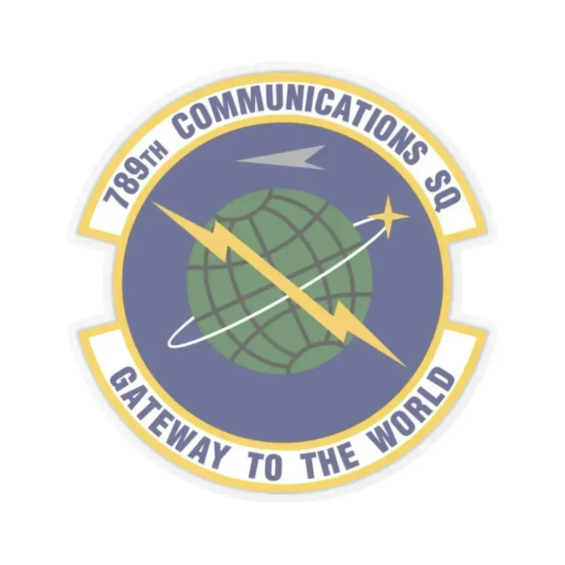789th Communications Squadron (U.S. Air Force) STICKER Vinyl Kiss-Cut Decal 2 Inch Transparent - The Sticker Space