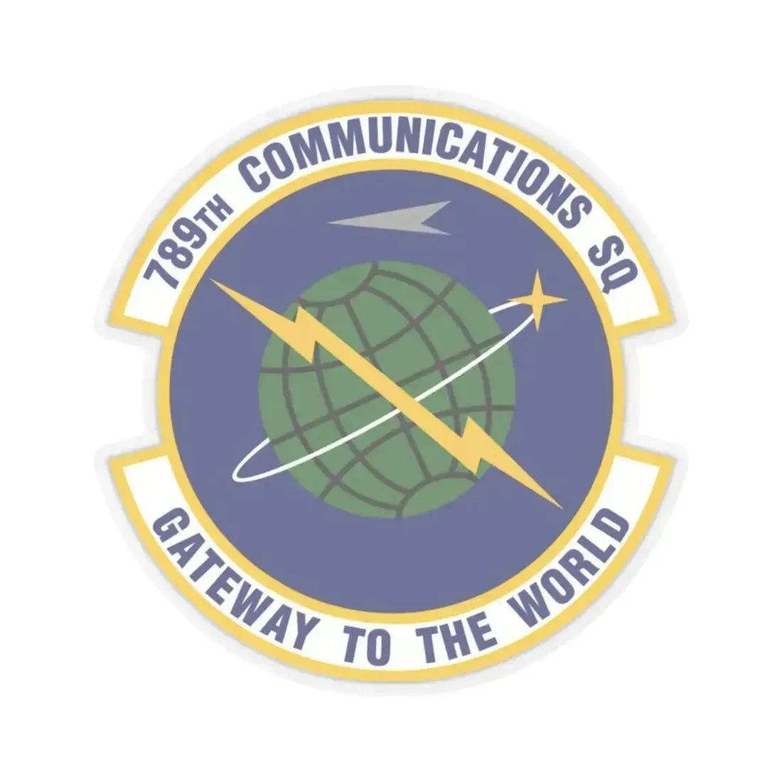 789th Communications Squadron (U.S. Air Force) STICKER Vinyl Kiss-Cut Decal 4 Inch Transparent - The Sticker Space