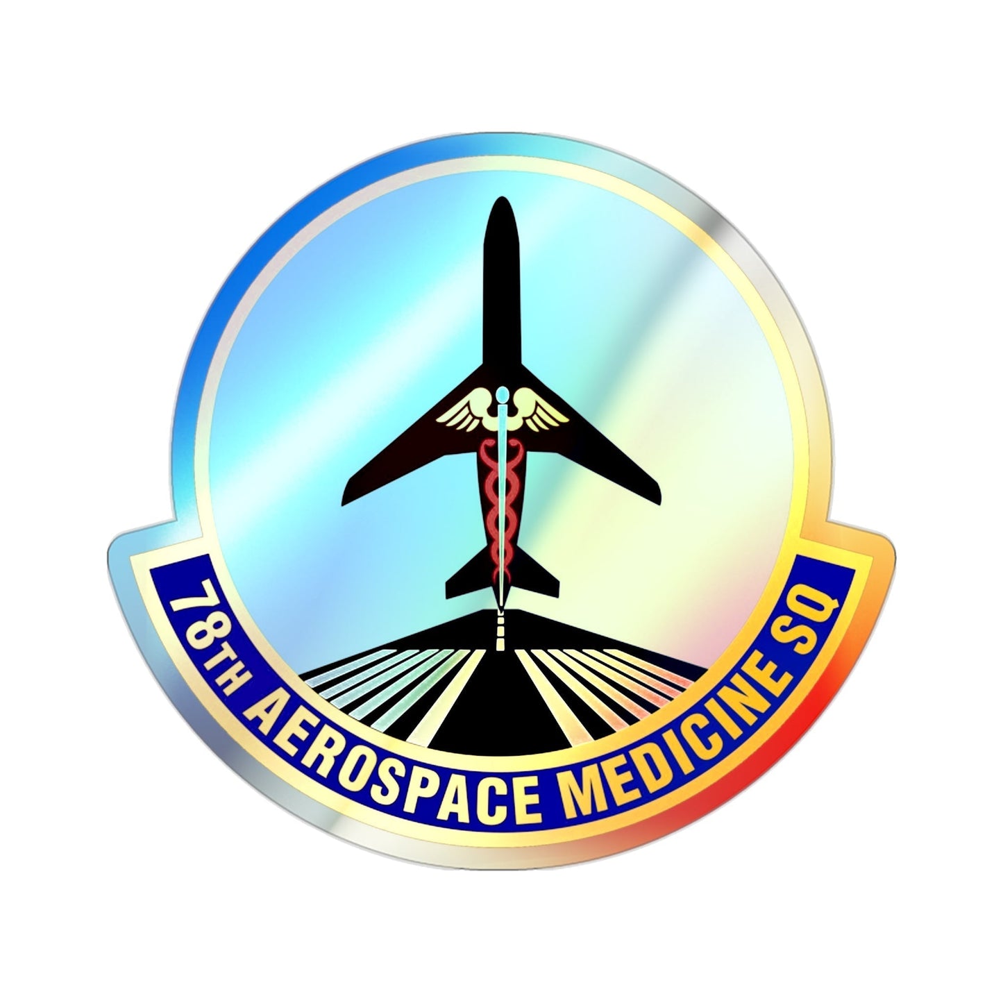78th Aerospace Medicine Squadron (U.S. Air Force) Holographic STICKER Die-Cut Vinyl Decal-2 Inch-The Sticker Space