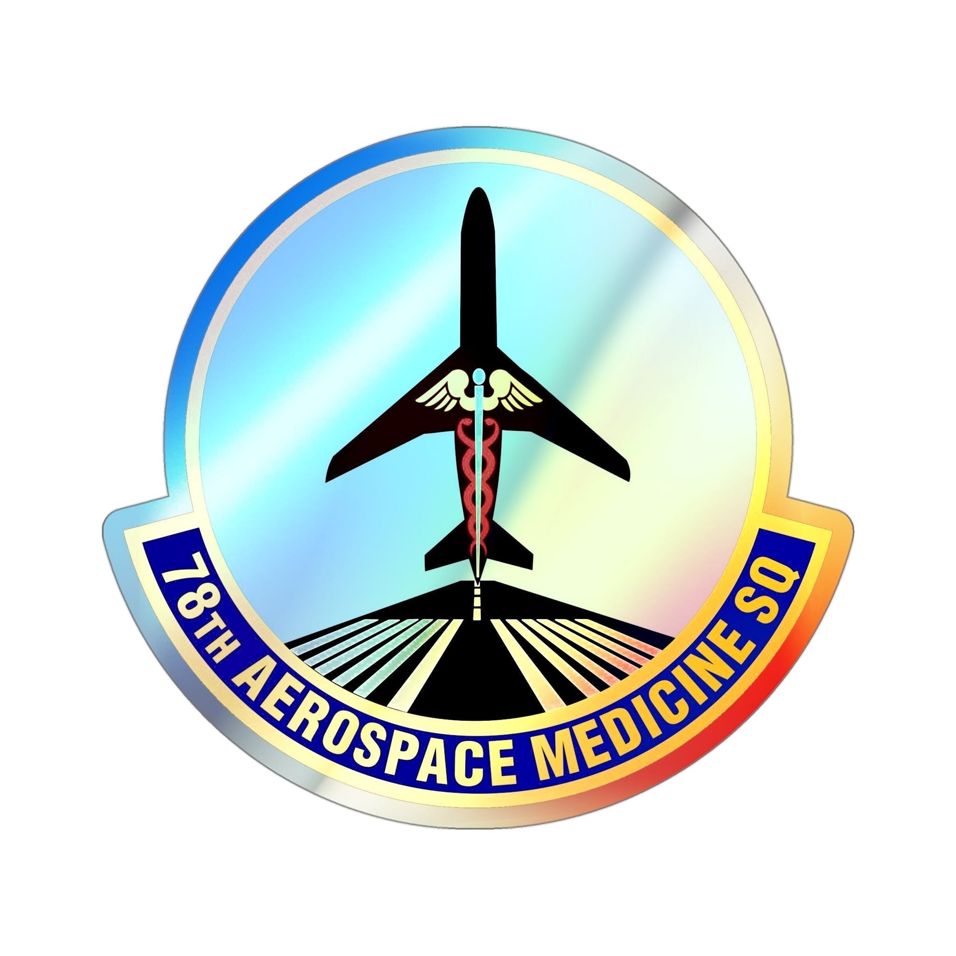78th Aerospace Medicine Squadron (U.S. Air Force) Holographic STICKER Die-Cut Vinyl Decal-4 Inch-The Sticker Space