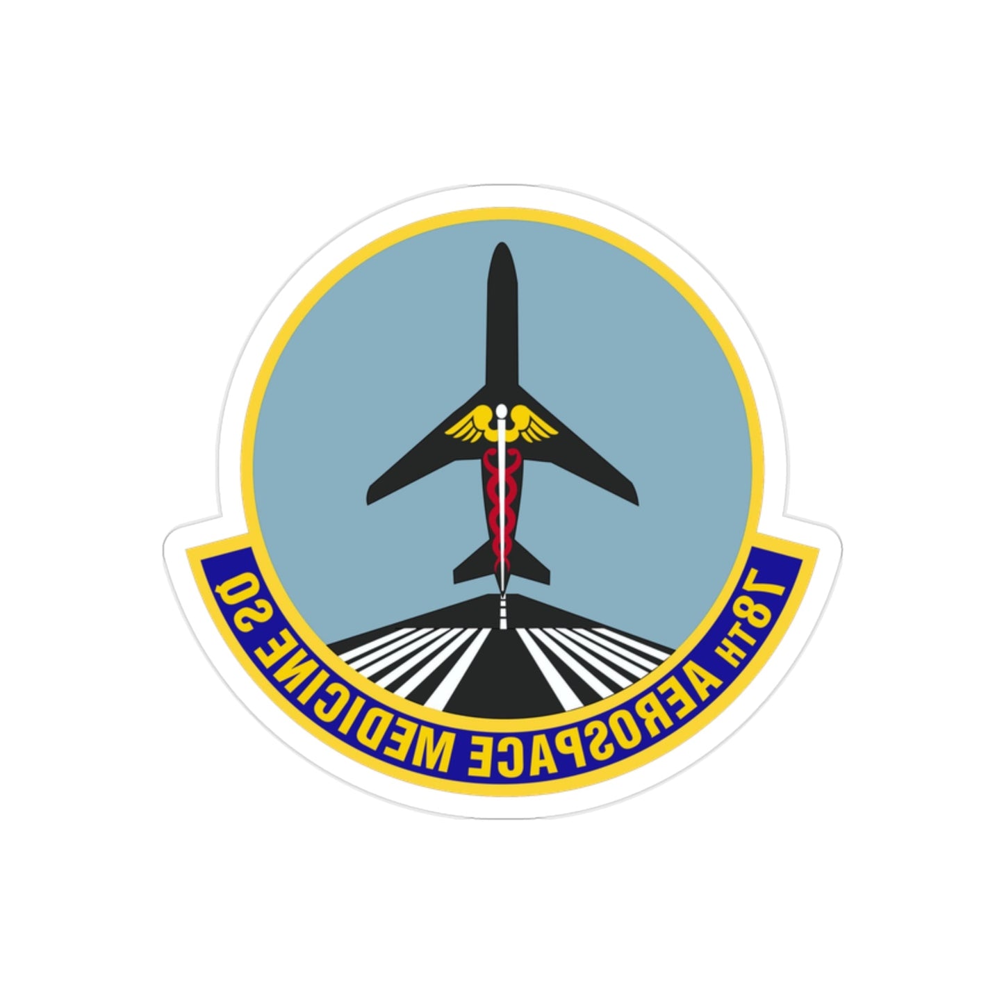 78th Aerospace Medicine Squadron (U.S. Air Force) REVERSE PRINT Transparent STICKER-2" × 2"-The Sticker Space