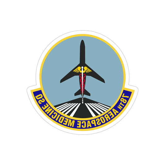 78th Aerospace Medicine Squadron (U.S. Air Force) REVERSE PRINT Transparent STICKER-6" × 6"-The Sticker Space