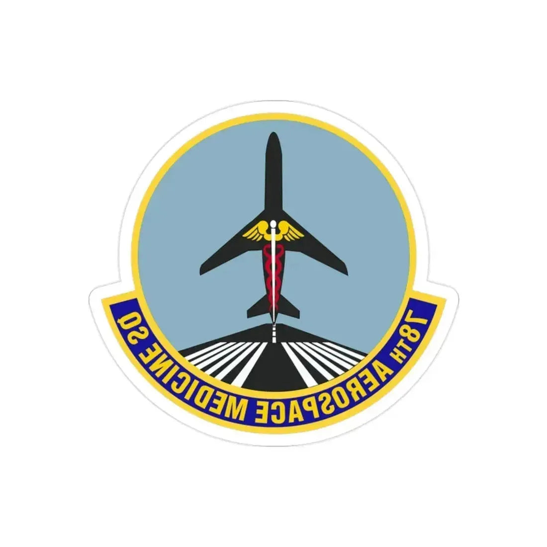 78th Aerospace Medicine Squadron (U.S. Air Force) REVERSE PRINT Transparent Die-Cut STICKER 2 Inch Die-Cut Transparent - The Sticker Space