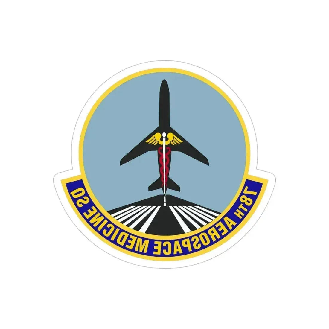 78th Aerospace Medicine Squadron (U.S. Air Force) REVERSE PRINT Transparent Die-Cut STICKER 4 Inch Die-Cut Transparent - The Sticker Space