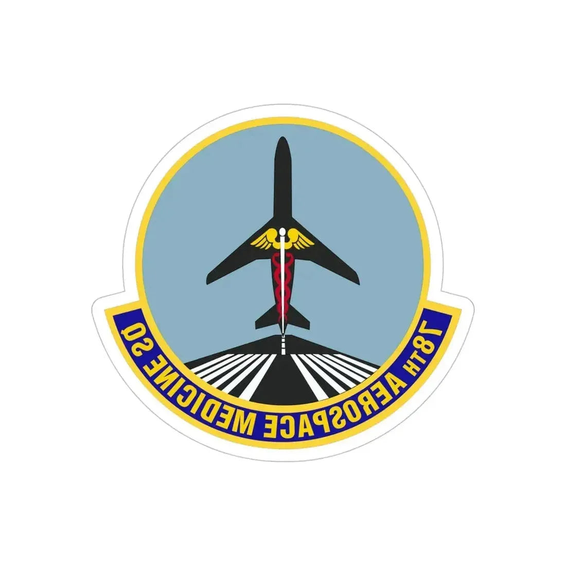 78th Aerospace Medicine Squadron (U.S. Air Force) REVERSE PRINT Transparent Die-Cut STICKER - The Sticker Space