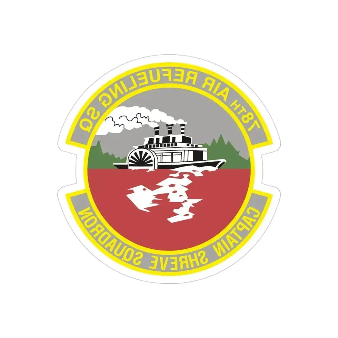 78th Air Refueling Squadron (U.S. Air Force) REVERSE PRINT Transparent Die-Cut STICKER 3 Inch Die-Cut Transparent - The Sticker Space