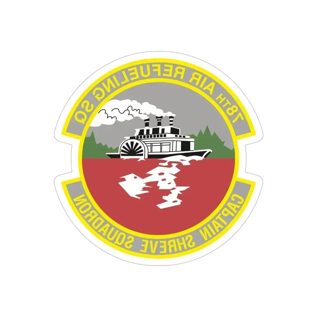 78th Air Refueling Squadron (U.S. Air Force) REVERSE PRINT Transparent Die-Cut STICKER 5 Inch Die-Cut Transparent - The Sticker Space