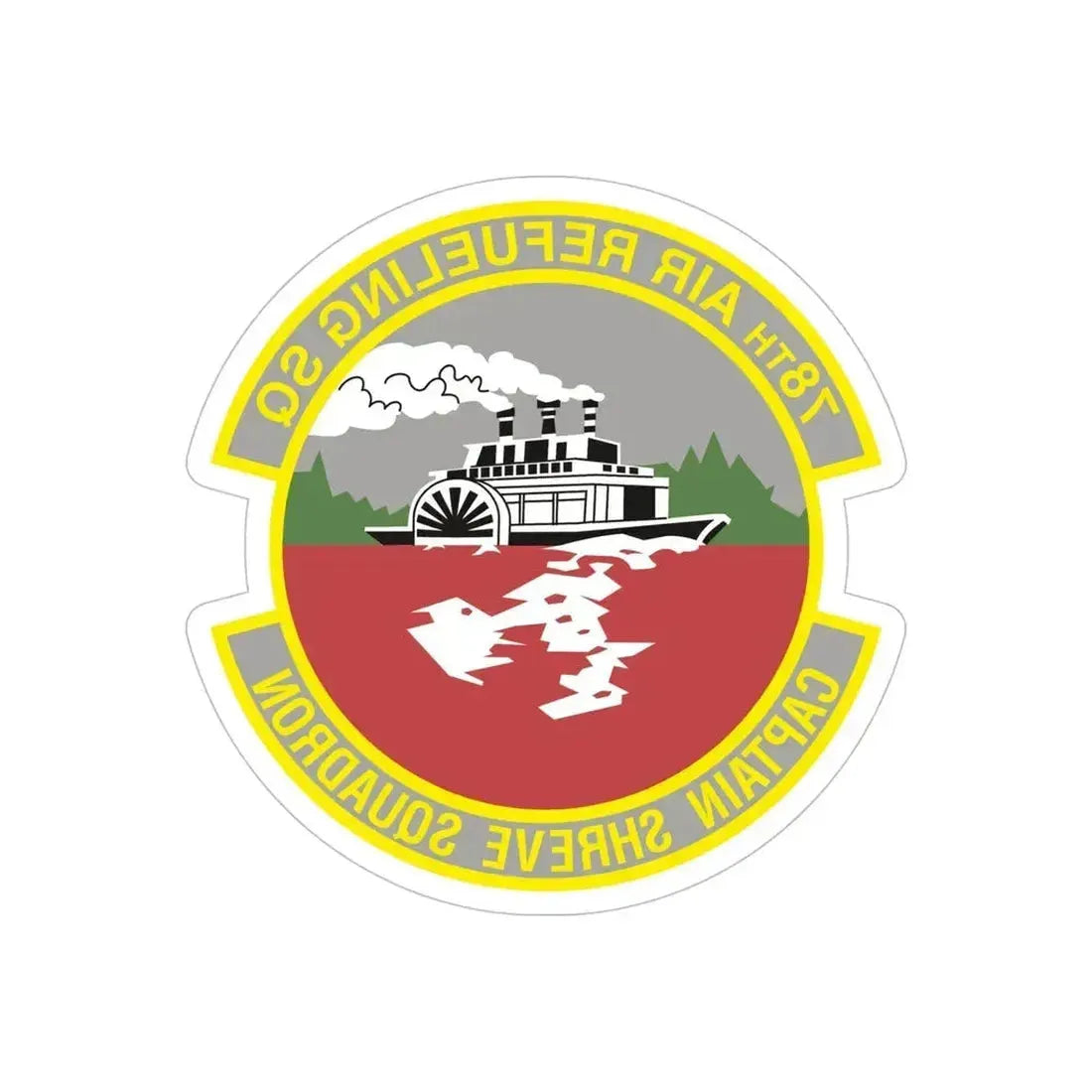 78th Air Refueling Squadron (U.S. Air Force) REVERSE PRINT Transparent Die-Cut STICKER 6 Inch Die-Cut Transparent - The Sticker Space