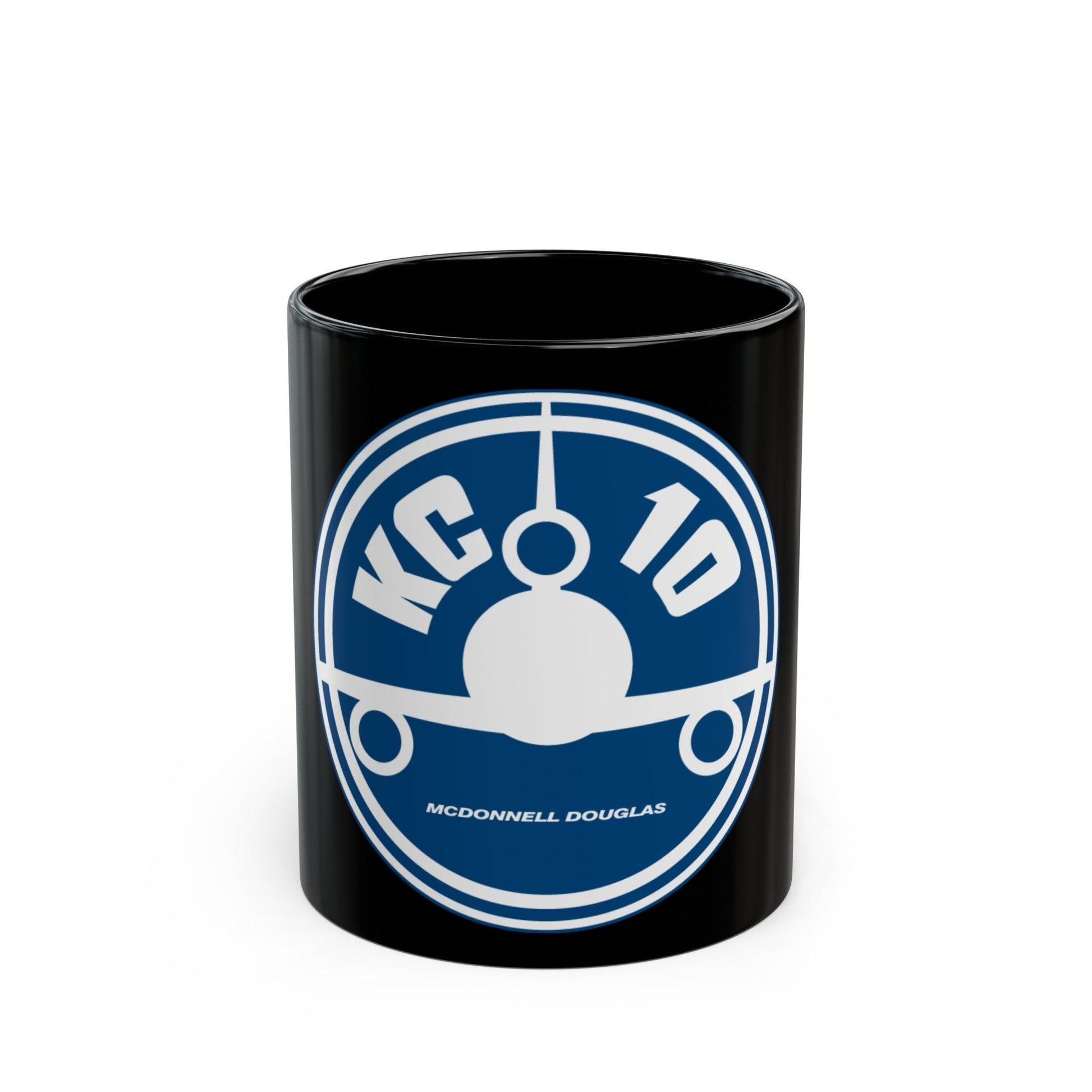 78th ARS with KC 10 blue image (U.S. Air Force) Black Coffee Mug-11oz-The Sticker Space