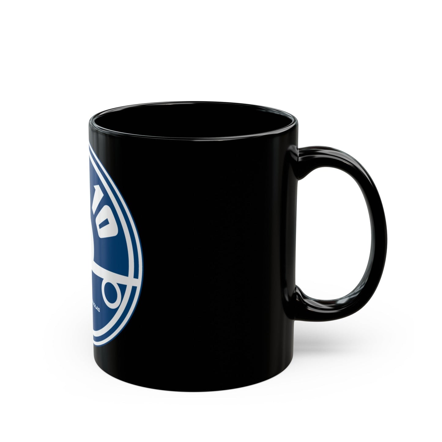 78th ARS with KC 10 blue image (U.S. Air Force) Black Coffee Mug-The Sticker Space