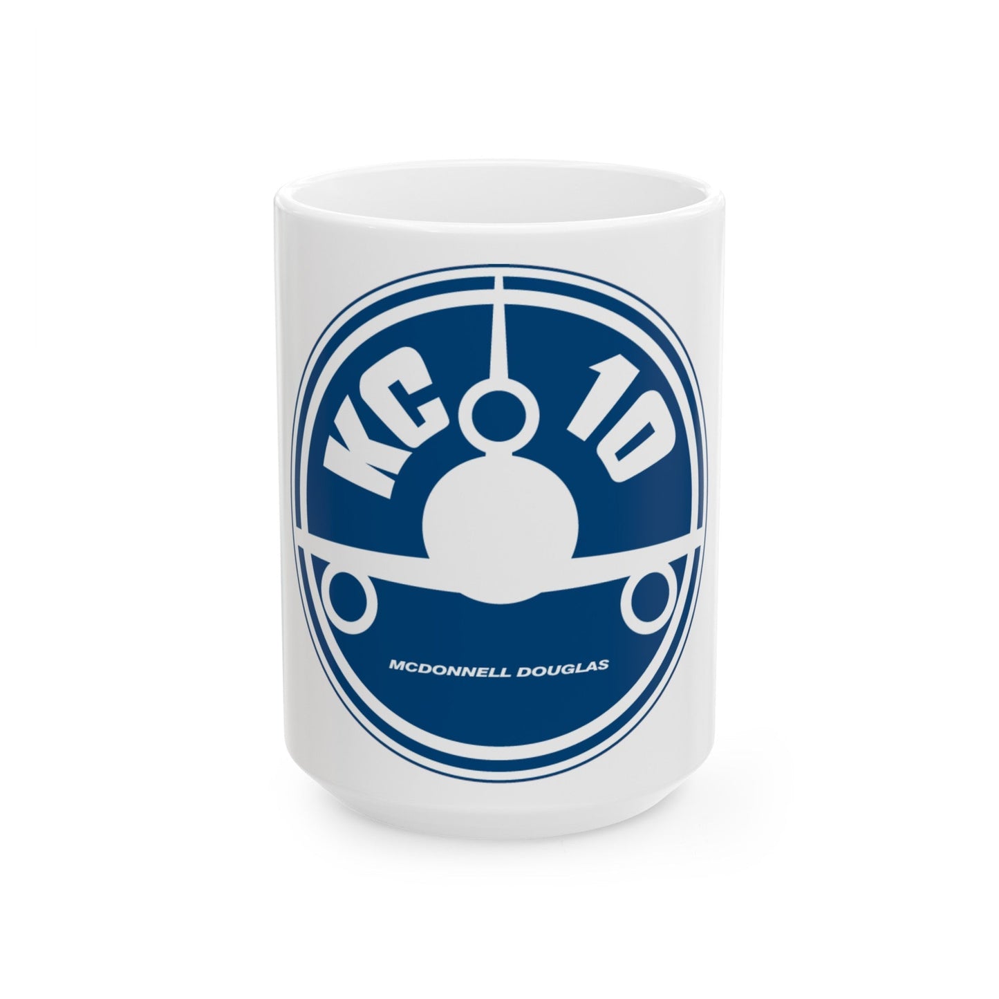 78th ARS with KC 10 blue image (U.S. Air Force) White Coffee Mug-15oz-The Sticker Space