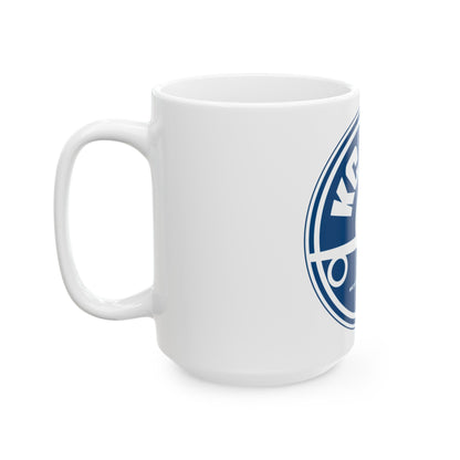 78th ARS with KC 10 blue image (U.S. Air Force) White Coffee Mug-The Sticker Space