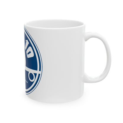 78th ARS with KC 10 blue image (U.S. Air Force) White Coffee Mug-The Sticker Space