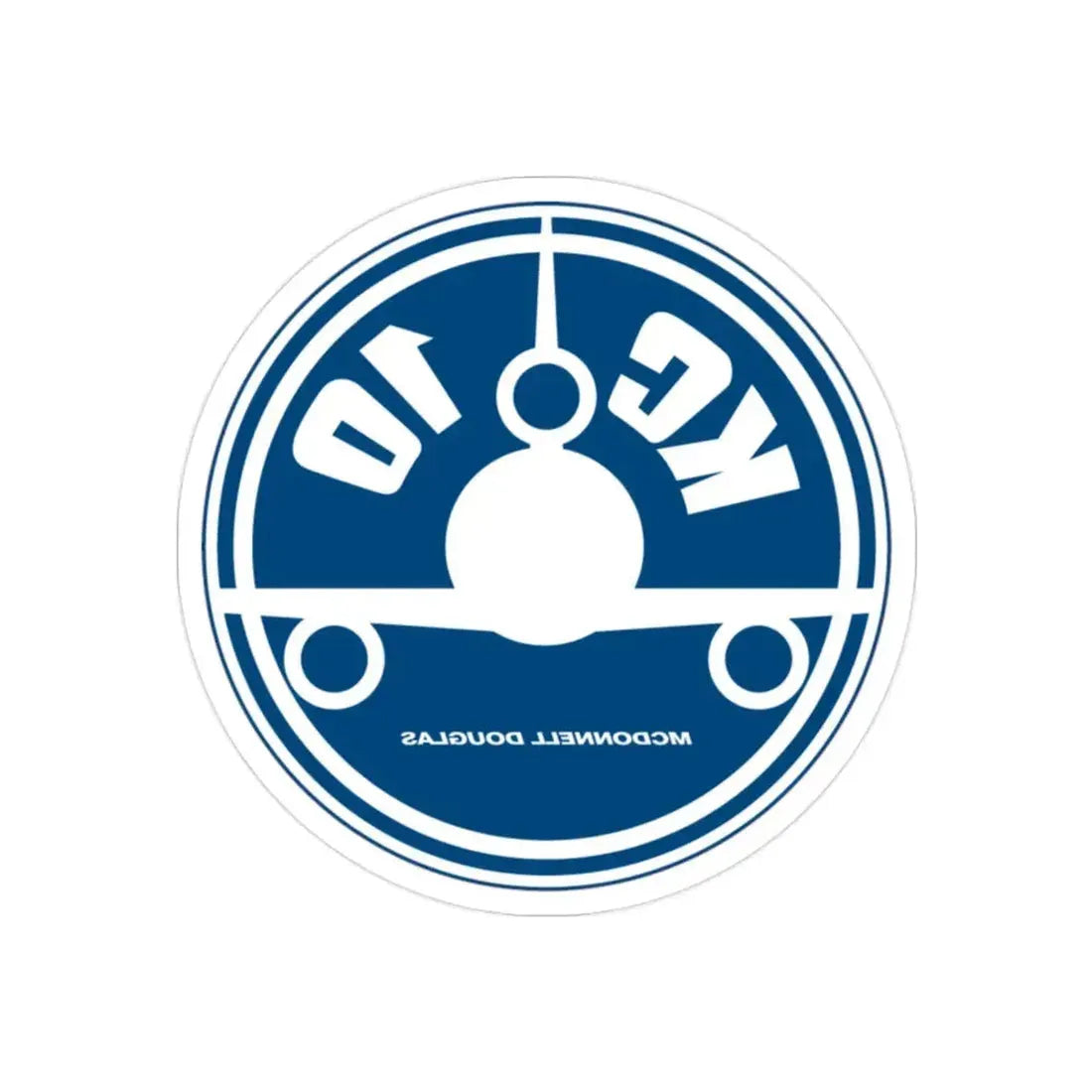 78th ARS with KC 10 blue image (U.S. Air Force) REVERSE PRINT Transparent Die-Cut STICKER - The Sticker Space